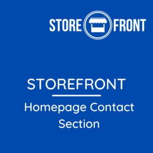 Storefront Homepage Contact Section