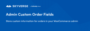 Admin Custom Order Fields