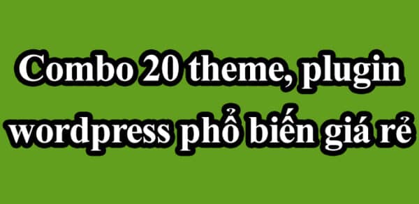 Combo 20 theme, plugin wordpress phổ biến được sử dụng nhiều nhất hiện nay