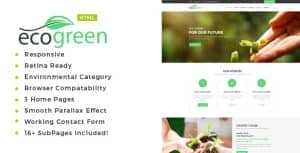 Ecogreen – Environment / Non-Profit HTML Template