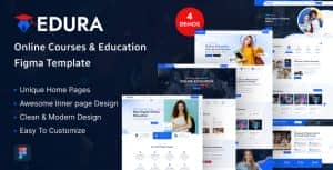 Edura – Online Courses & Education Figma Template