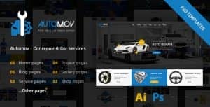 Automov – Car Repair, Auto Car Services PSD Template