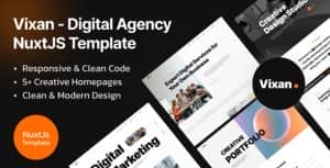 Vixan – Creative Agency Nuxt js Template