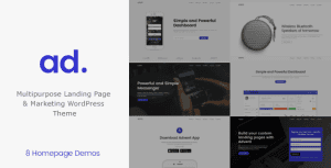 Advent – Landing Page Marketing WordPress Theme