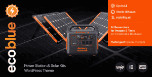 EcoBlue – Power Station & Solar Kits WordPress Theme
