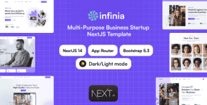 Infinia – Multipurpose business startup NextJS template