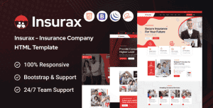 Insurax – Insurance Company HTML Template