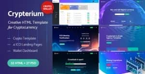 Crypterium – Cryptocurrency & ICO Landing Pages HTML + Wallet Dashboard Template