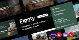 Planty – Fabric & Factory WordPress Theme