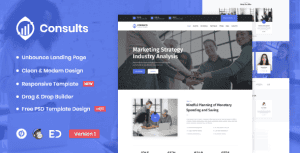 Consults – Consulting and Finance Unbounce Landing Page Template