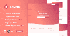 LeMeto – Isometric Business Unbounce Landing Page