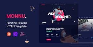 Monnu – Personal Resume HTML5 Template