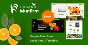 Munfirm – Organic Food Store React NextJs Template