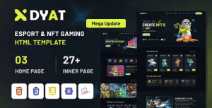DYAT – eSports and Gaming NFT HTML Template Multipurpose