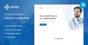 Kear – Medical & Healthcare Unbounce Landing Page Template