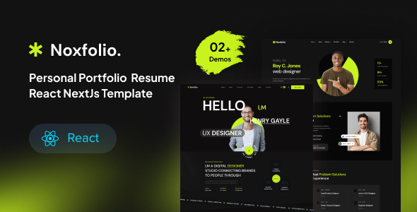 Noxfolio - Personal Portfolio Resume React NextJs Template - Net1s.com