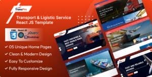TransPro – Transport & Logistic Service React Js Template
