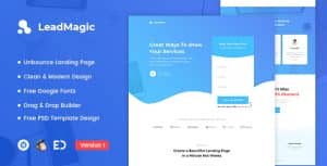 LeadMagic – Lead Generation Unbounce Landing Page Template