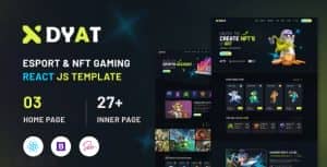 DYAT – eSports and Gaming NFT React JS Template