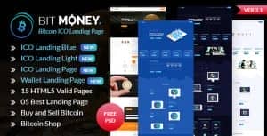 Bit Money – Bitcoin Cryptocurrency ICO Landing Page HTML Template