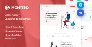 Montero – Digital Agency Unbounce Landing Page Template
