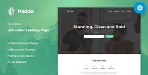 Paddo – Services Unbounce Landing Page Template