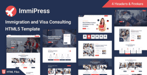 ImmiPress – Immigration and Visa Consulting HTML5 Template