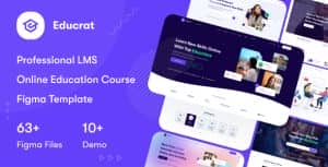 Educrat – Professional LMS Online Education Course Figma Template