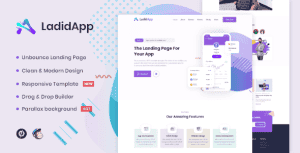 LadidApp – App Unbounce Landing Page Template