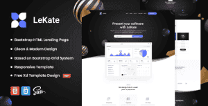 LeKate – Saas and Software HTML Landing Page