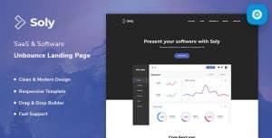 Soly – SaaS & Software Unbounce Landing Page Template