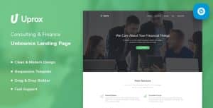 Uprox – Consulting & Finance Unbounce Landing Page Template
