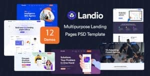 Landio – Multipurpose Landing Page PSD Template