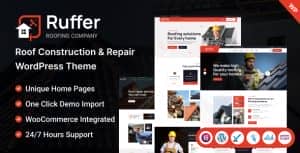 Ruffer – Roof Construction & Repair WordPress Theme