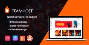 TeamHost – Game Streaming Marketplace WordPress Theme
