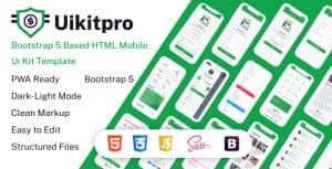 UikitPro – Multipurpose e-Wallet & Banking HTML Mobile Template With RTL
