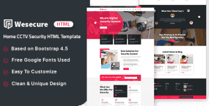 Wesecure – Home CCTV Security HTML Template