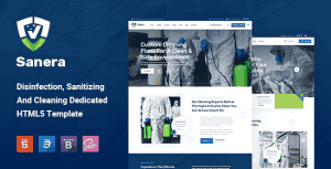 Sanera – Sanitizing And Cleaning Services Template
