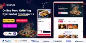 Reservq – Online Food Ordering System for Restaurants Laravel Script