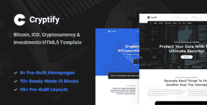 Cryptify – Responsive Bitcoin, Cryptocurrency and Investments HTML Template