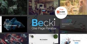 Becki – Creative Parallax One Page HTML Template
