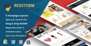 RedStorm – Creative Drag & Drop Sectioned Responsive Shopify Theme