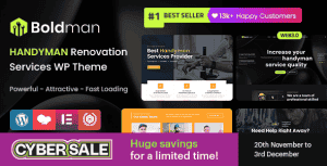 Boldman – Handyman Renovation Services WordPress Theme + RTL