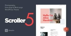 Scroller – Photography One Page / Multi-page WordPress Theme