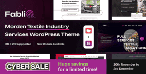 Fablio – Textile Industry WordPress Theme + RTL