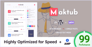 Maktub – Minimal & Lightweight Blog for WordPress
