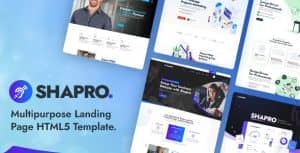 Shapro – Multipurpose Landing Page HTML5 Responsive Template
