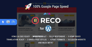 Reco – Minimal Lightweight AMP Theme for Freebies