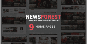 NewsForest – Magazine / Blog HTML Template + RTL