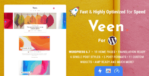 Veen – Minimal Lightweight AMP Blog for WordPress